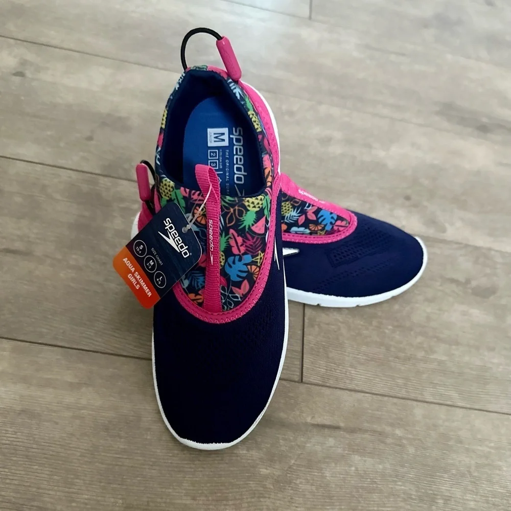 Speedo Junior Girls' Aquaskimmer Water Shoes size medium (2-3) new with tags